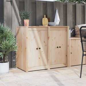 vidaXL Ușă de bucătărie 2 pcs Crem 50 x 9 x 82 cm Lemn masiv de pin imagine