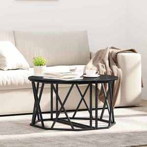 vidaXL Masă de cafea Stejar Negru 80 x 80 x 42 cm imagine