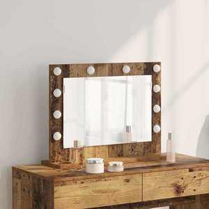 vidaXL Oglindă de toaletă cu oglindă Lemn Vechi 60 x 45 x 18 cm imagine
