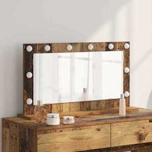 vidaXL Oglindă de toaletă cu oglindă Lemn Vechi 80 x 45 x 18 cm imagine