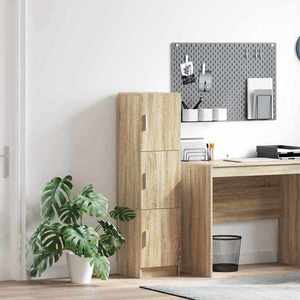 vidaXL Highboard Stejar sonoma 31.5 x 32 x 124 cm Lemn compozit imagine