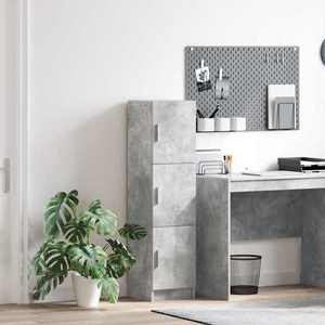 vidaXL Highboard Gri beton 31.5 x 32 x 124 cm Lemn compozit imagine