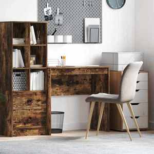 vidaXL Birou Stejar fumuriu 80 x 40 x 76 cm imagine