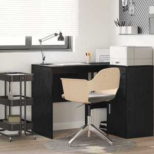 vidaXL Birou cu raft Stejar Negru 102 x 50 x 75 cm Lemn compozit imagine