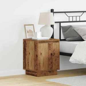 vidaXL Dulap de noapte cu 2 pcs Lemn vechi 39 x 34.5 x 50 cm imagine