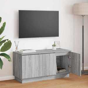 vidaXL Cabinet TV Gri Sonoma 100 x 38 x 49 cm Lemn compozit imagine