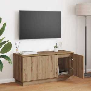 vidaXL Cabinet TV Stejar Artizanal 100 x 38 x 49 cm Lemn compozit imagine