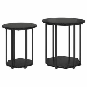 vidaXL Set măsuțe laterale 2 pcs Stejar negru 50 x 50 x 50, 5 cm imagine