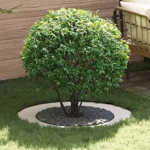 vidaXL potrivit pentru inele de copac plat Alb Ø60 / 90 cm Oțel imagine