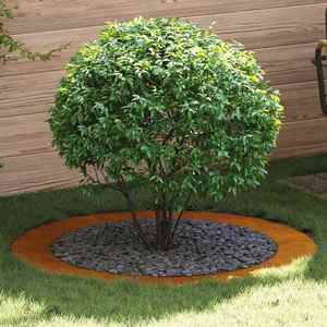 vidaXL potrivit pentru inele de copac plat 5 pcs Maro Ø90 / 120 cm imagine