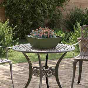 vidaXL Vază pentru Grădină Verde măsliniu 40 x 40 x 15 cm imagine