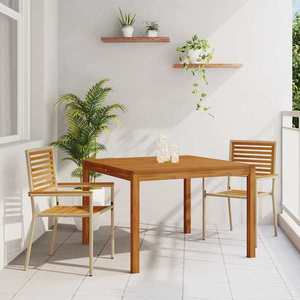 vidaXL Set de masă pentru grădină 3 pcs Bej Rattan poli imagine