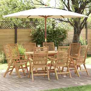 vidaXL Scaun pentru Grădină 8 pcs Maro 52 x 64.5 x 108 cm imagine