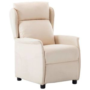 vidaXL Fotoliu recliner Crem 67.5 x 93.5 x 101.5 cm țesătură imagine
