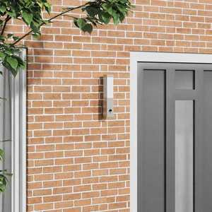 vidaXL Aplică de perete pentru exterior Argintiu 10.5 x 6 x 35 cm imagine