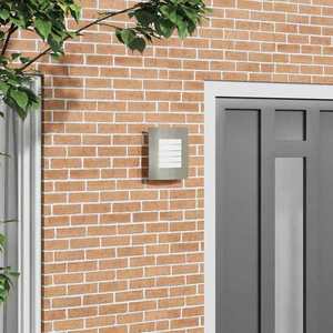 vidaXL Aplică de perete pentru exterior Argintiu 23.5 x 10.5 x 26 cm imagine