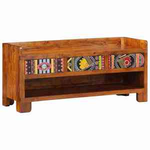 vidaXL Bancă pentru pantofi Multicolour 100 x 35 x 45 cm imagine