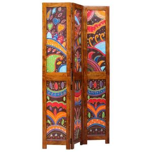 vidaXL Separator de cameră Maro 105 x 180 cm lemn masiv de acacia imagine