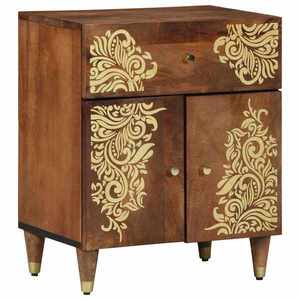 vidaXL Noptieră cu ușă maro miere 50 x 33 x 60 cm Lemn de mango solid imagine