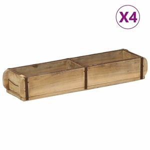 vidaXL Tavă 4 pcs Maro 60, 5 x 15 x 9 cm Lemn recuperat masiv imagine