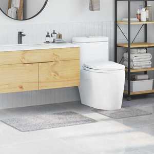 vidaXL Set de mochete anti-derapante pentru baie 2 pcs Gri PP imagine