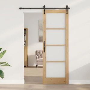 vidaXL Ușă Interioară cu Sticlă ORKDAL Maro 73.5 x 211 cm imagine