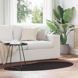 vidaXL Covor Negru 80 x 150 cm Poliester imagine