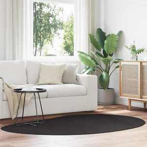 vidaXL Covor Negru 140 x 200 cm Poliester imagine