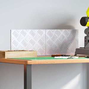 vidaXL Plăci cu tablouri 2 pcs Argintiu 30 x 20 cm Aluminiu imagine