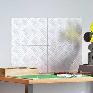 vidaXL Plăci cu tablouri 4 pcs Argintiu 30 x 20 cm Aluminiu imagine