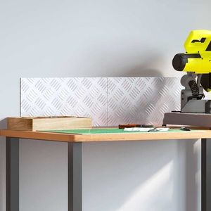 vidaXL Plăci cu tablouri 2 pcs Argintiu 40 x 20 cm Aluminiu imagine