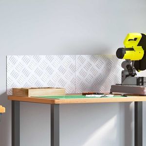 vidaXL Plăci cu tablouri 2 pcs Argintiu 50 x 25 cm Aluminiu imagine