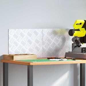 vidaXL Plăci cu tablouri 2 pcs Argintiu 40 x 30 cm Aluminiu imagine