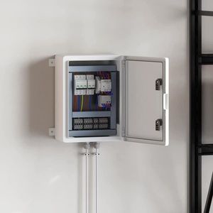 vidaXL Cabinet de Control Gri 30 x 16.5 x 40 cm Plastic ABS imagine