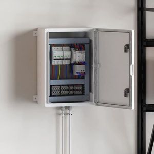 vidaXL Cabinet de Control Gri 35 x 19.5 x 50 cm Plastic ABS imagine