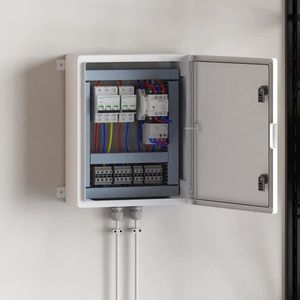 vidaXL Cabinet de Control Gri 40 x 17.5 x 50 cm Plastic ABS imagine