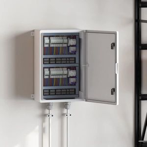 vidaXL Cabinet de Control Gri 40 x 20 x 60 cm Plastic ABS imagine