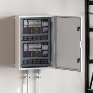 vidaXL Cabinet de Control Gri 50 x 24.5 x 70 cm Plastic ABS imagine