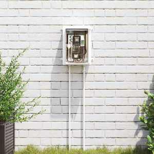 vidaXL Cabinet de Control Gri 21 x 13 x 28 cm Plastic ABS imagine