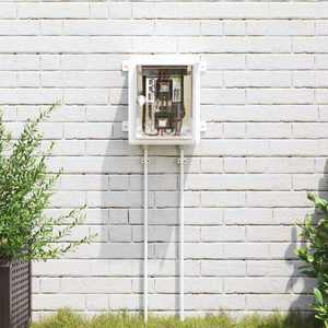 vidaXL Cabinet de Control Gri 25 x 13 x 30 cm Plastic ABS imagine