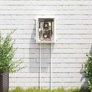 vidaXL Cabinet de Control Gri 25 x 13 x 33 cm Plastic ABS imagine