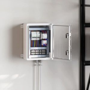 vidaXL Cabinet de Control Gri 30 x 16.5 x 40 cm Plastic ABS imagine