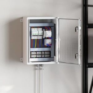 vidaXL Cabinet de Control Gri 35 x 19.5 x 50 cm Plastic ABS imagine