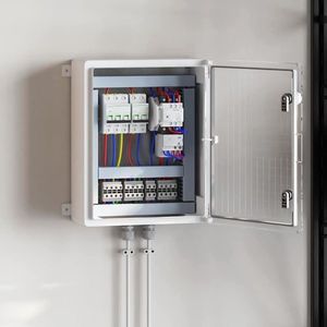 vidaXL Cabinet de Control Gri 40 x 24.5 x 50 cm Plastic ABS imagine