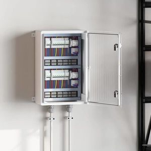 vidaXL Cabinet de Control Gri 40 x 20 x 60 cm Plastic ABS imagine