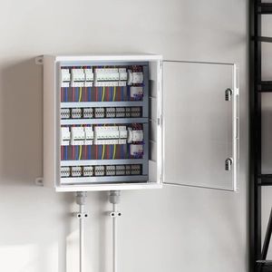 vidaXL Cabinet de Control Gri 50 x 22 x 60 cm Plastic ABS imagine