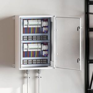 vidaXL Cabinet de Control Gri 50 x 24.5 x 70 cm Plastic ABS imagine