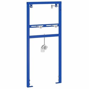 vidaXL Suport de perete pentru baie albastru 50 x 17.5 x 136 cm Oțel imagine