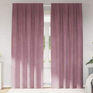 vidaXL Perdele opace 2 pcs Roz închis 140 x 225 cm Catifea imagine