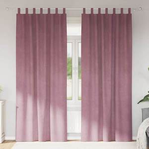 vidaXL Perdele opace 2 pcs Roz închis 140 x 245 cm Catifea imagine
